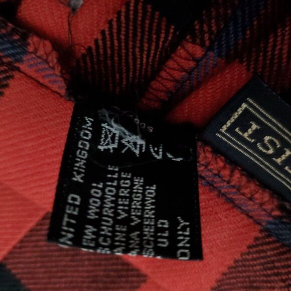 Vtg Herman Geist Midi Plaid Pleated Wool Wrap Skirt Sz 8 Red Black - Picture 6 of 6